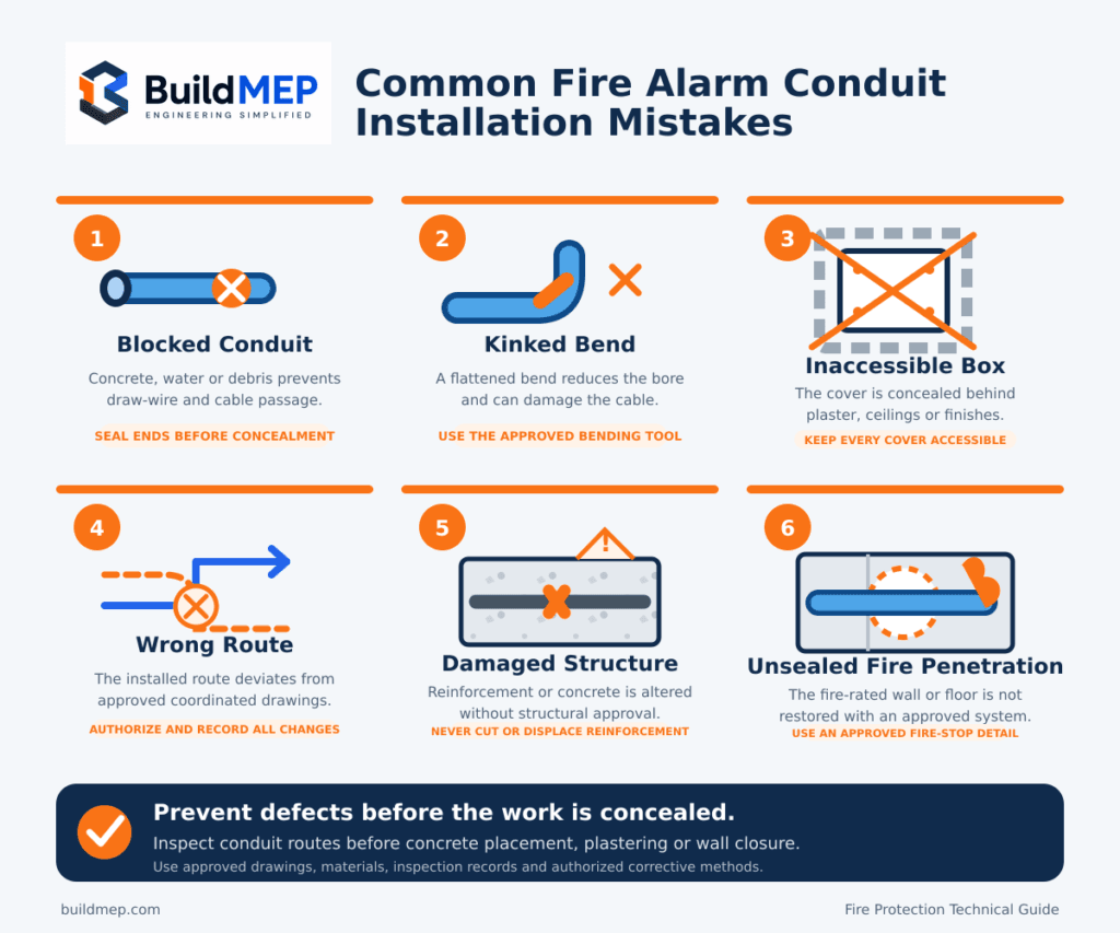 Common fire alarm conduit installation mistakes