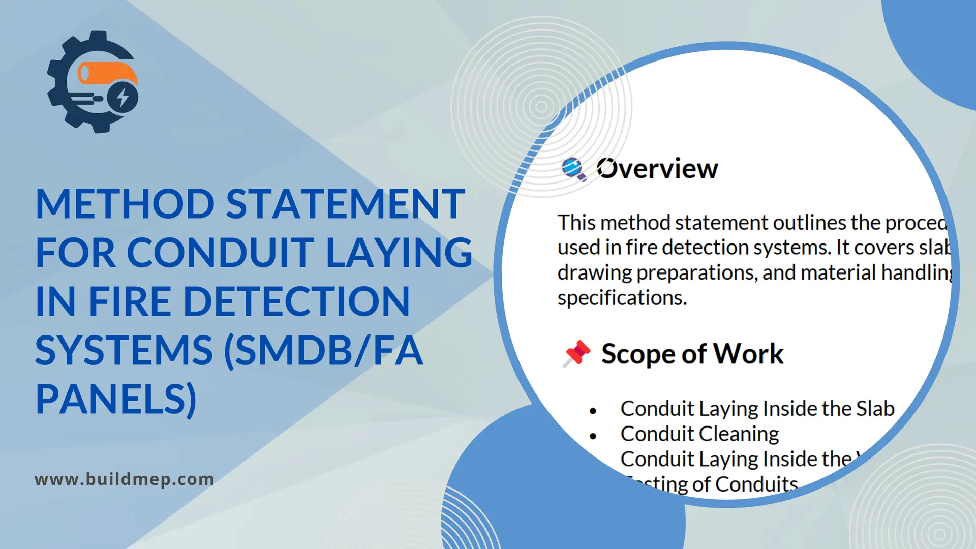 Method Statement for Conduit Laying in Fire Detection Systems (SMDB/FA Panels)