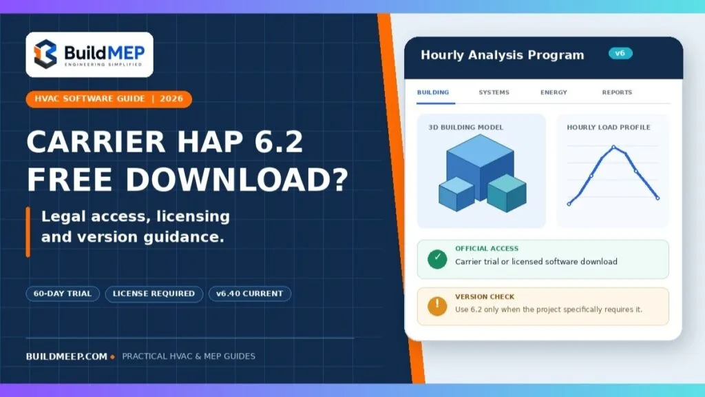 Carrier HAP 6.2 download guide covering the official trial, software licensing and current HAP version.