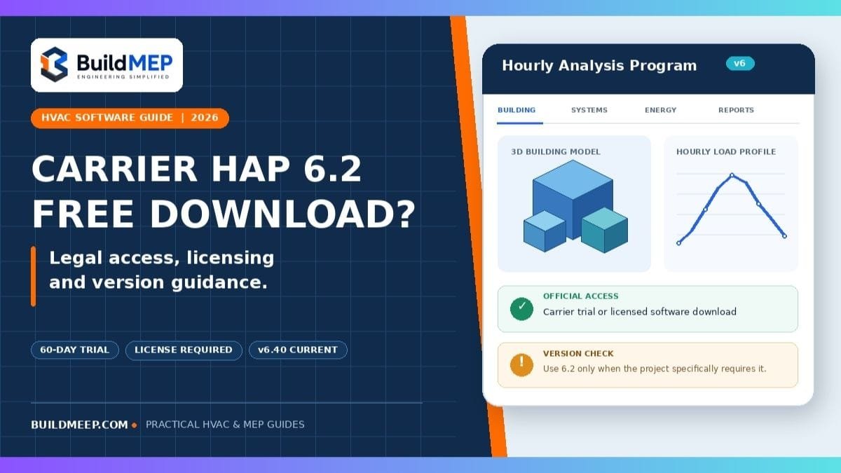 Carrier HAP 6.2 download guide covering the official trial, software licensing and current HAP version.