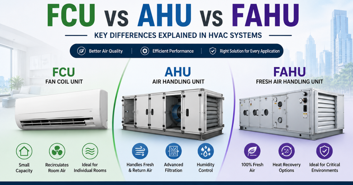 FCU vs AHU vs FAHU