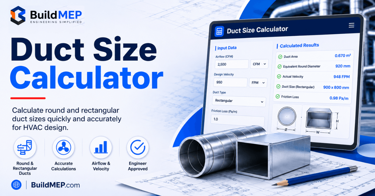 Duct size calculator